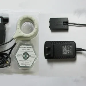 StemPulse with 9V Adapter — device, coil, 9V battery adapter, AC adapter, and coil life tester